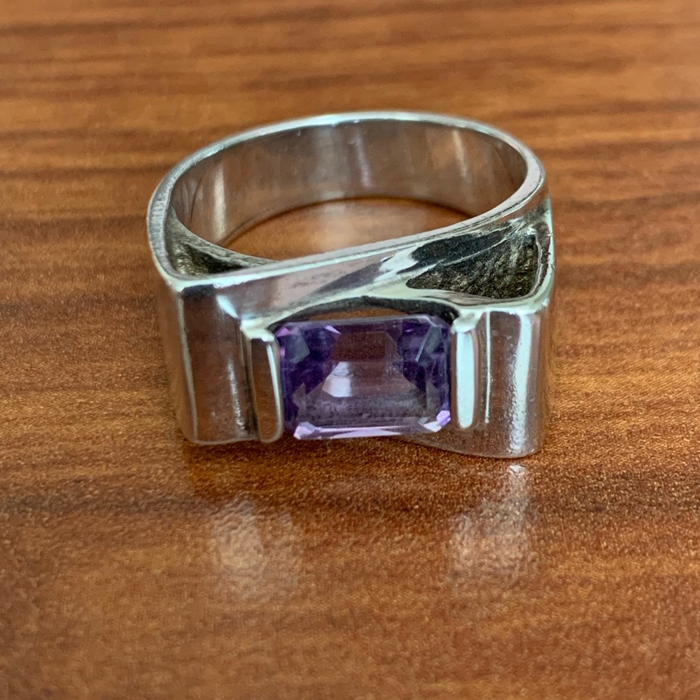 Silver Ring With Amethyst - image 1